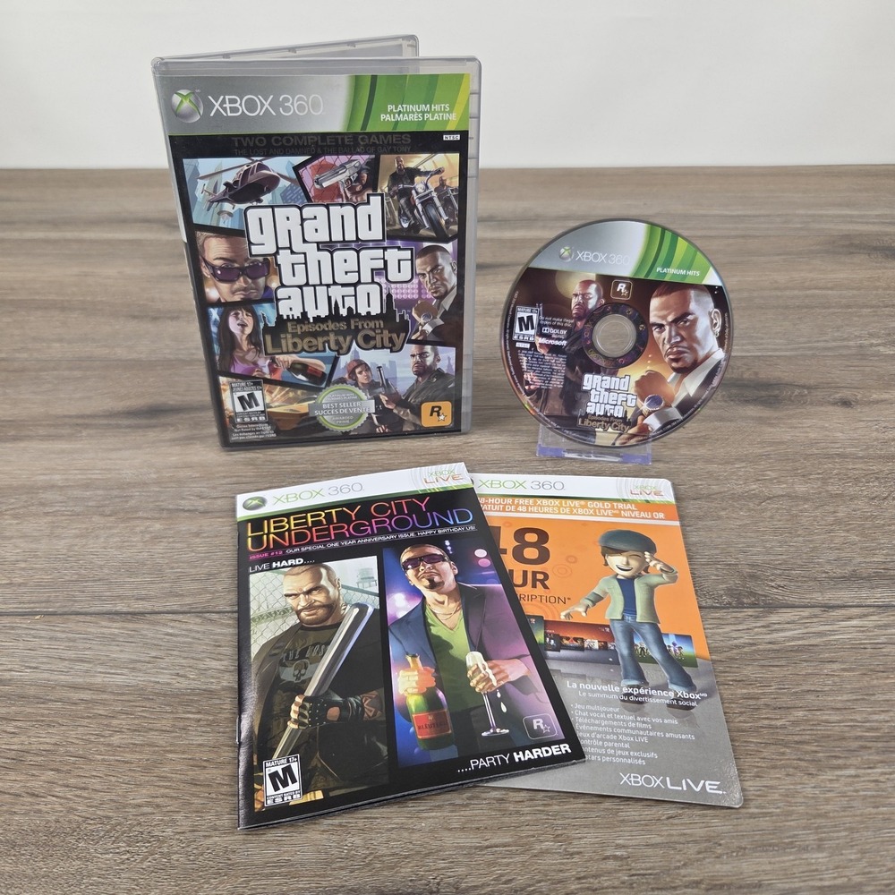 Grand Theft Auto: Episodes From Liberty City - Xbox 360 w/ Manual Clean Tested